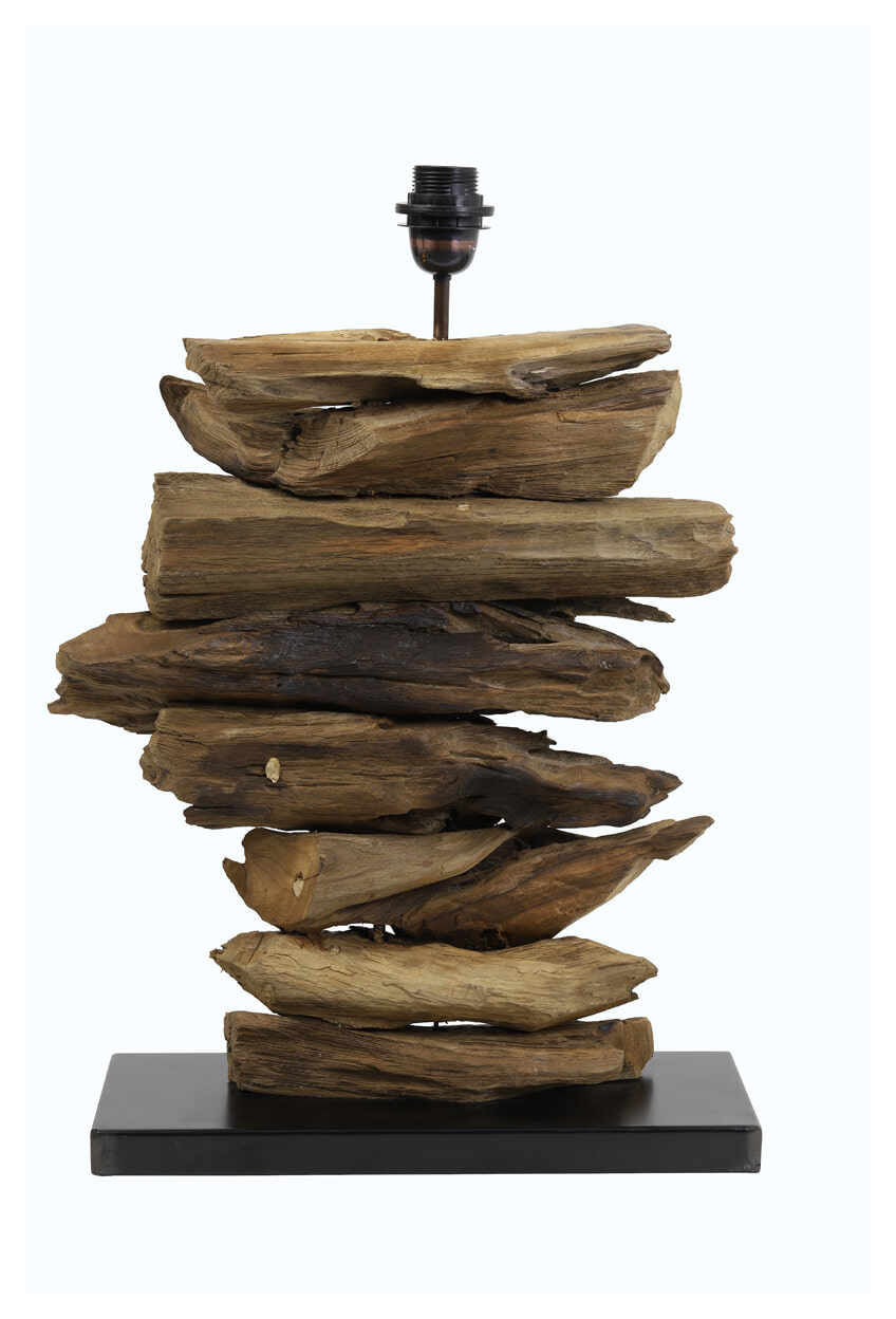 Light & Living Tafellamp 'Fury', hout naturel