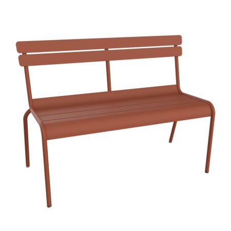 Fermob Luxembourg tuinbank met rugleuning Red ochre