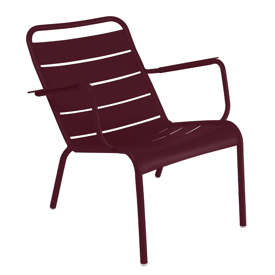 Fermob Luxembourg Low loungestoel met arm Black cherry