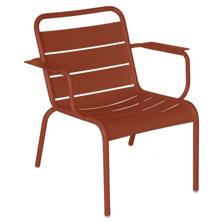 Fermob Luxembourg loungestoel met arm Red ochre