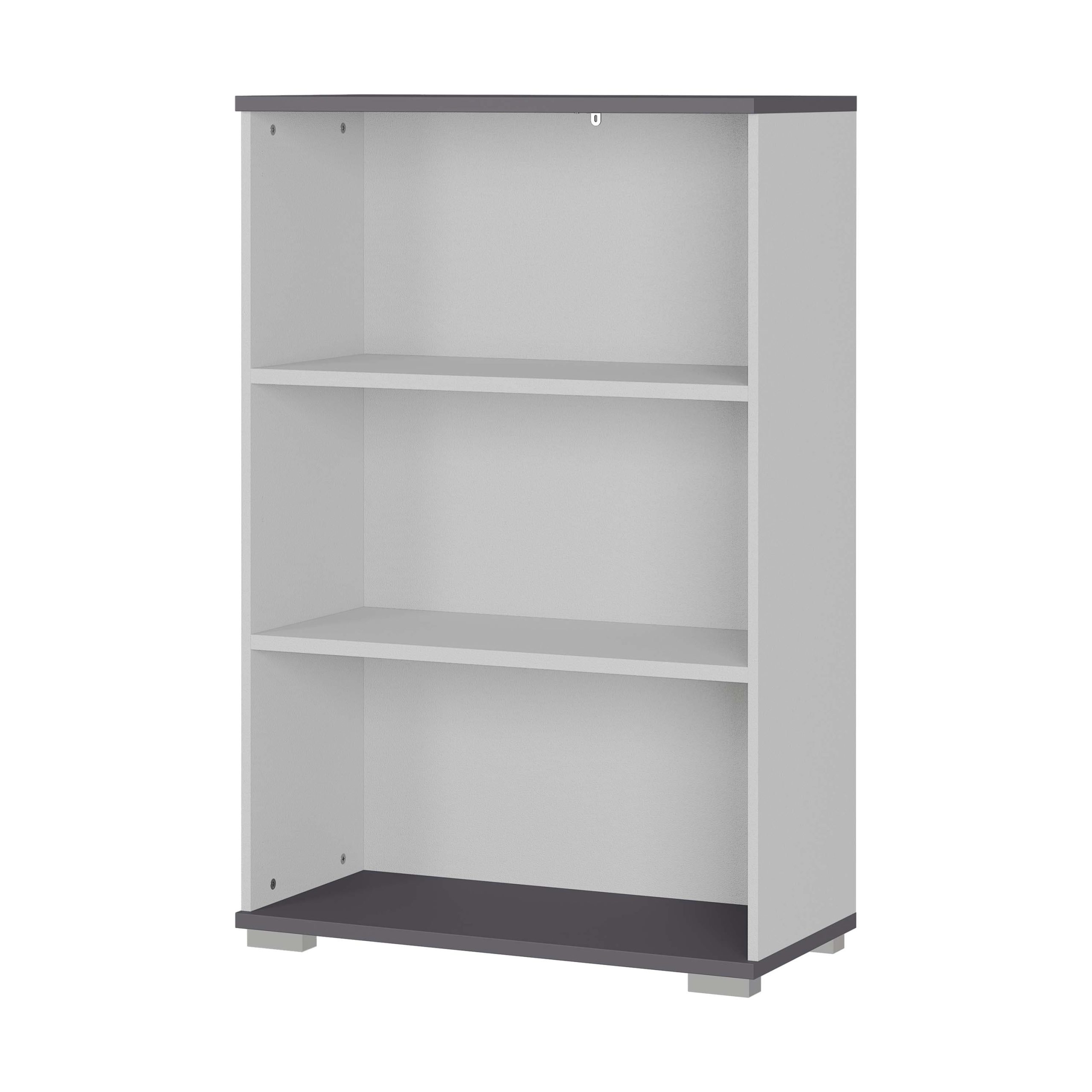 Lage open kantoorkast Discovery Lichtgrijs