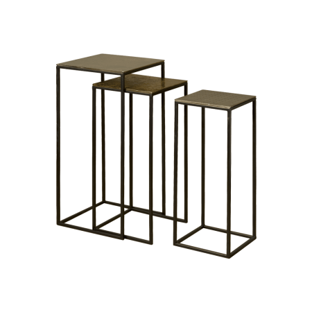 RENEW Bijzettafel 'Jose' Set van 3 stuks, kleur Meerkleurig