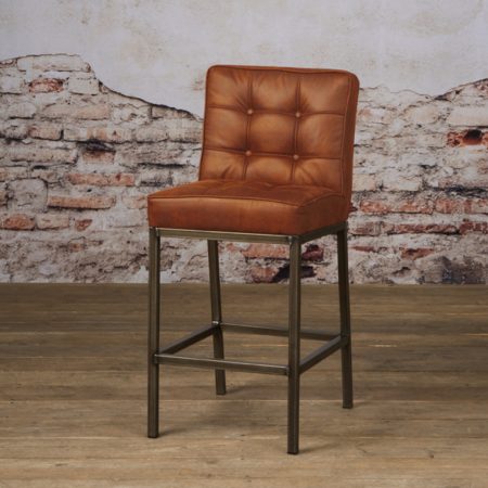 Tower Living Barkruk 'Vasco' (zithoogte 67cm), kleur Cognac