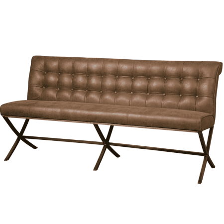 Tower Living Eetkamerbank 'Barcelona' 185cm, kleur bruin