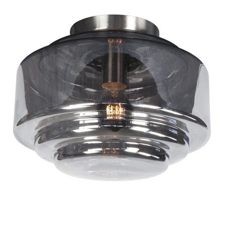 Cambridge 25cm smoke plafondlamp