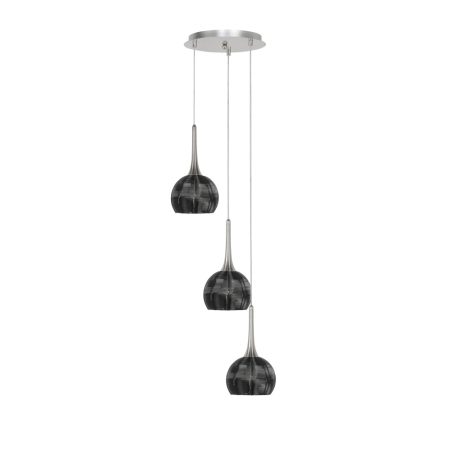 Calabria zwart 3 lichts hanglamp