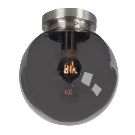 Globe 30cm smoke plafondlamp