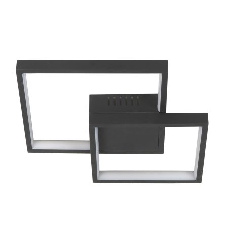 Piazza zwart 32cm plafondlamp