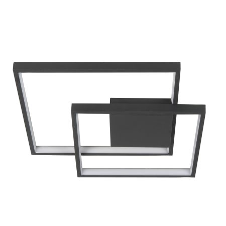 Piazza zwart 42cm plafondlamp