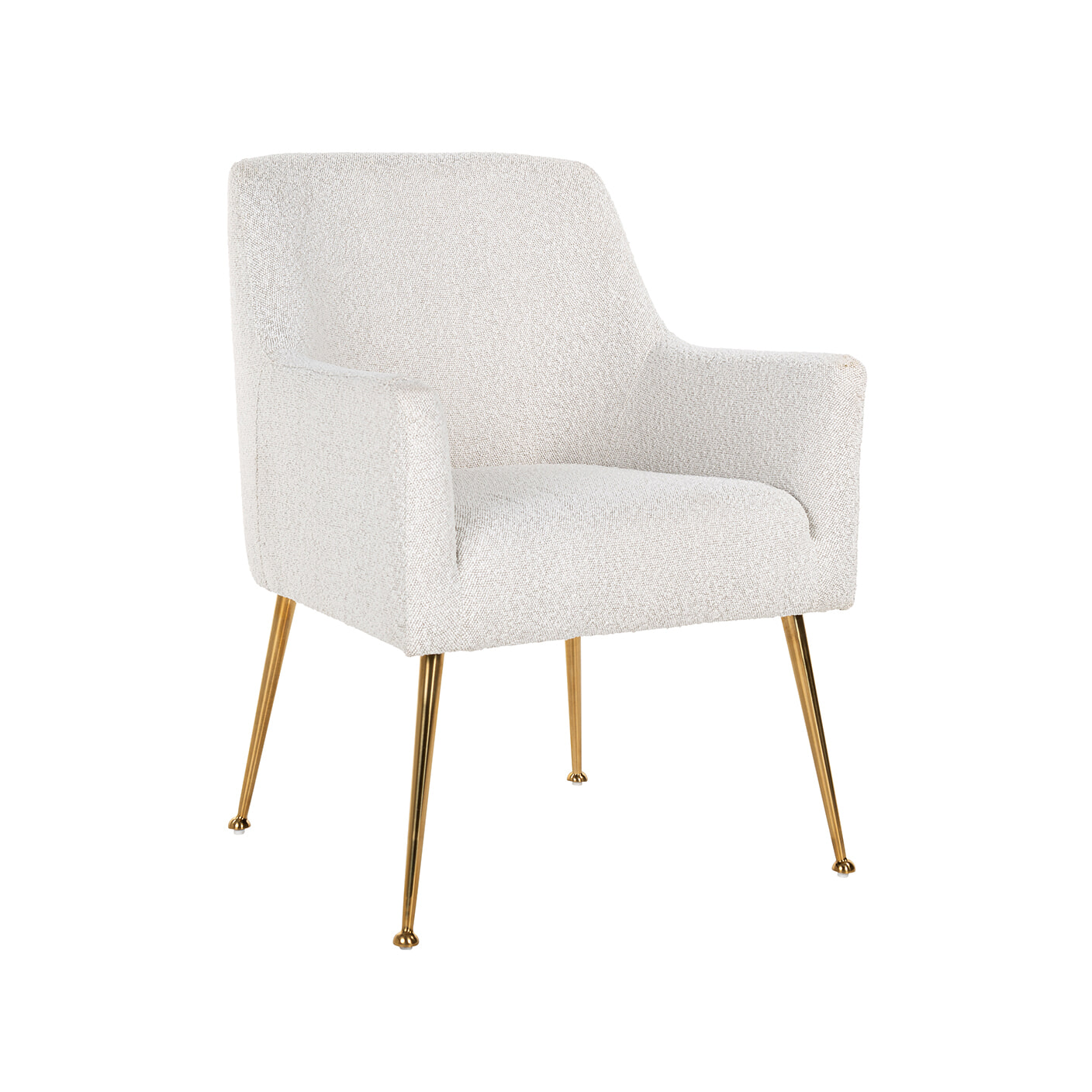 Richmond Eetkamerstoel 'Harper' Bouclé, kleur Wit