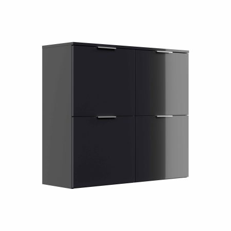 Schoenenkast Moon Hoogglans Grafiet 93 cm