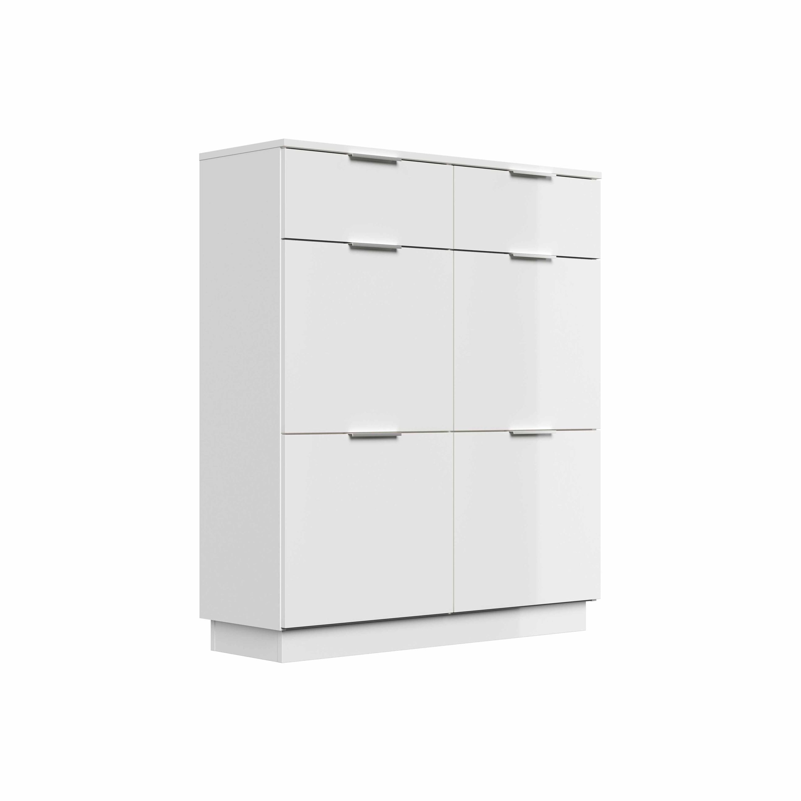 Schoenenkast Moon Hoogglans Wit 114 cm