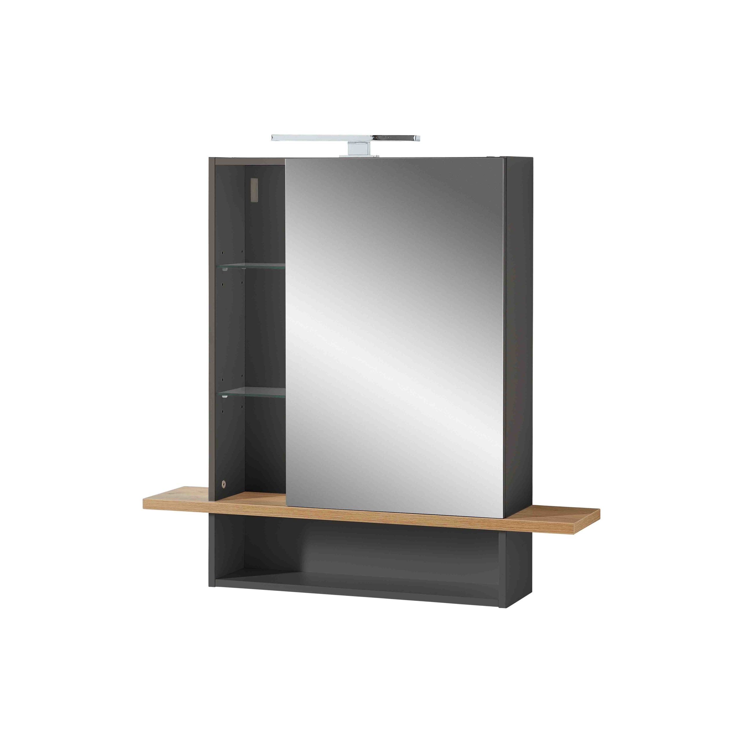Spiegelkast Amares Grafiet Eiken