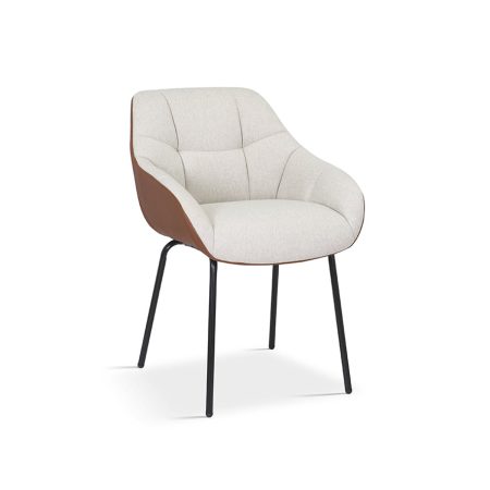 Stoel Dundee Beige-Cognac - Set van 2