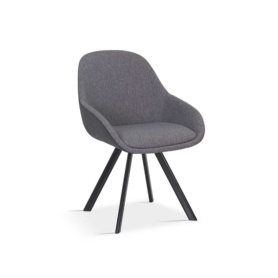 Stoel Malou Grijs-Donkergrijs - Set van 2