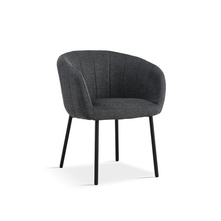 Stoel Pia Donkergrijs - Set van 2