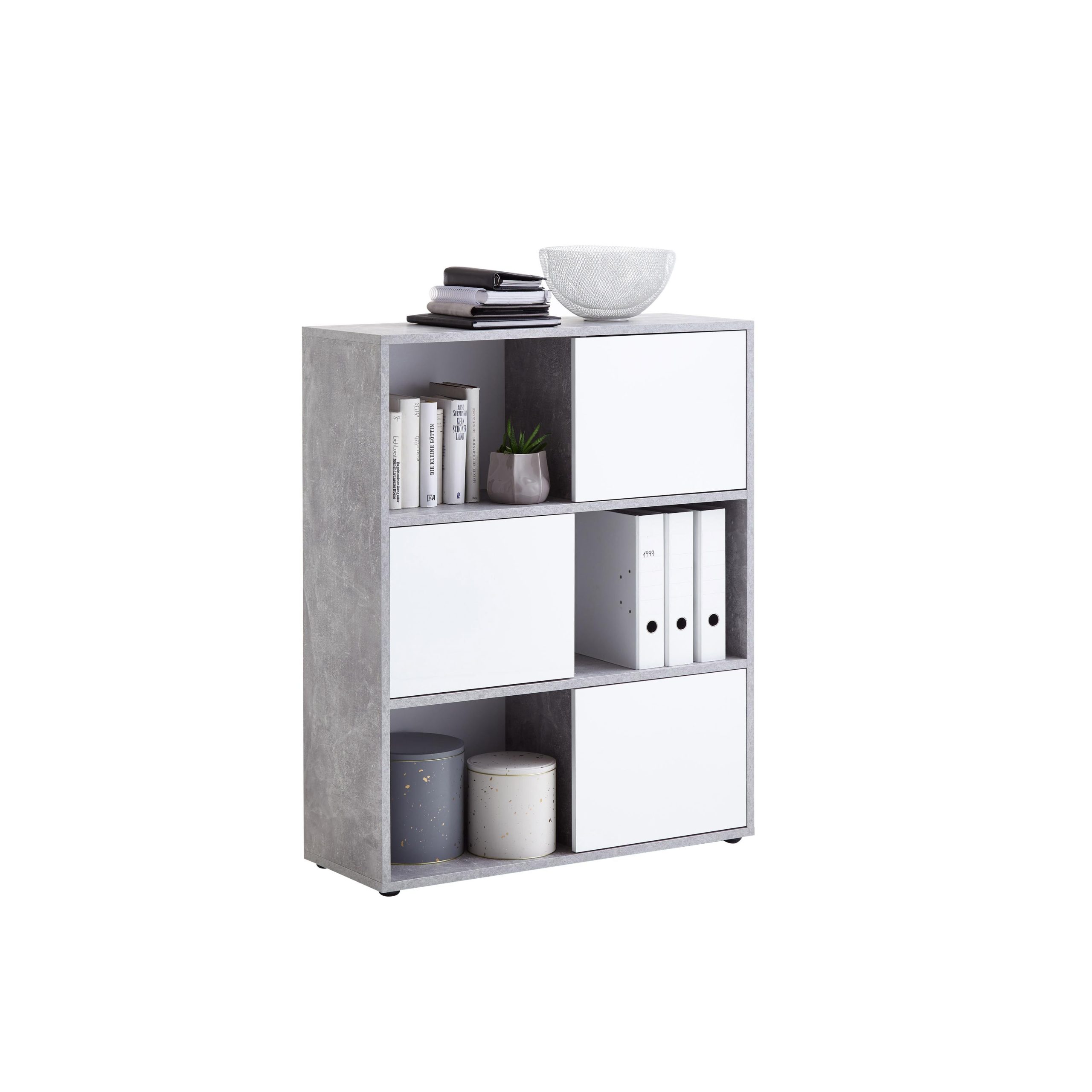 Vakkenkast Zenn Beton 90x33x109 cm