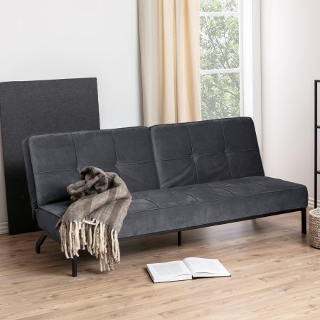 Bendt Slaapbank 'Maja' Velvet, kleur Donkergrijs