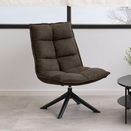 Bendt Fauteuil 'Loua' Velvet, kleur Antraciet