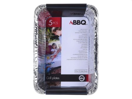 Barbecue bereidingsbakjes set van 5