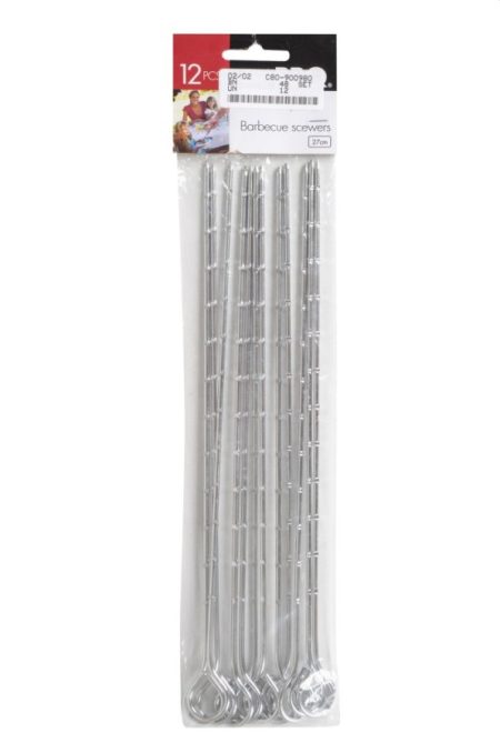 Bbq pennen set 12 27cm