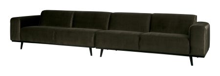 BePureHome Bank 'Statement' XXL 4-zits, Velvet kleur Groen