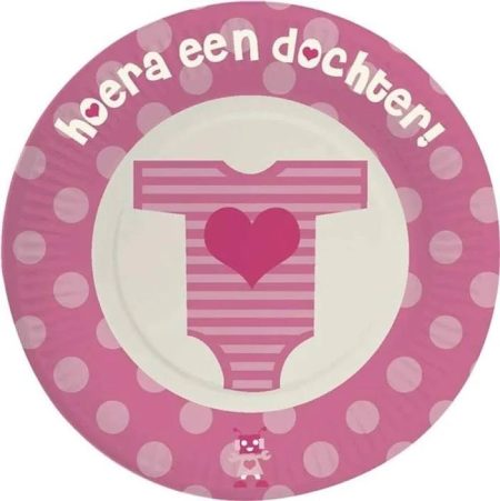 Beschuitbordjes Girl 8 Stuks