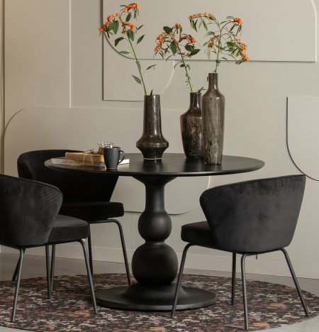 BePureHome Ronde Eettafel 'Blanco' Ø120cm, kleur Zwart