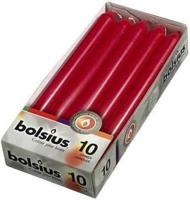 Bolsius Dinerkaars wijnrood 10 stuks