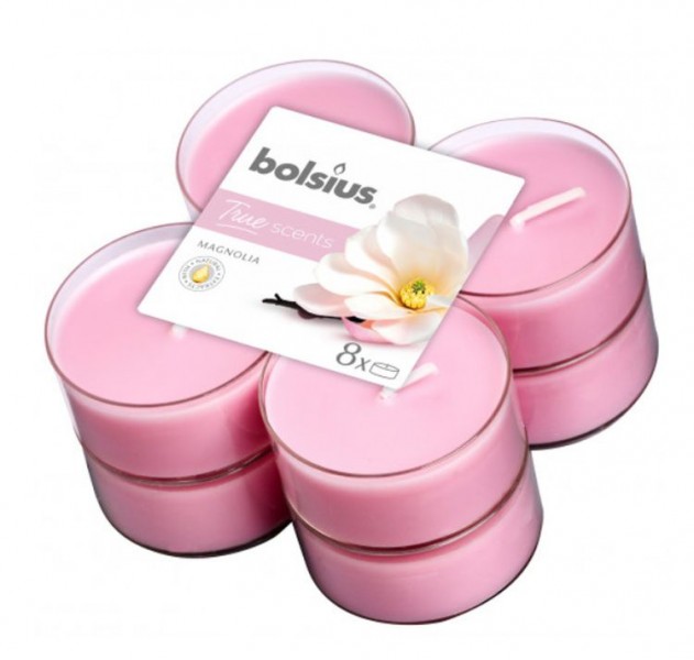 Bolsius maxilicht magnolia set van 8
