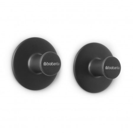 Brabantia ReNew handdoekhaakjes 2 stuks zwart