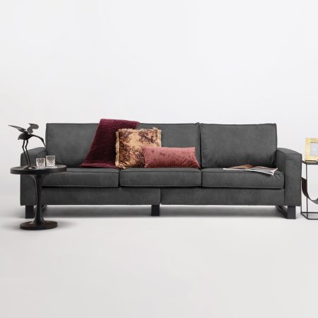 Sohome 5-zits Bank 'Mathew' Microleder, kleur antraciet