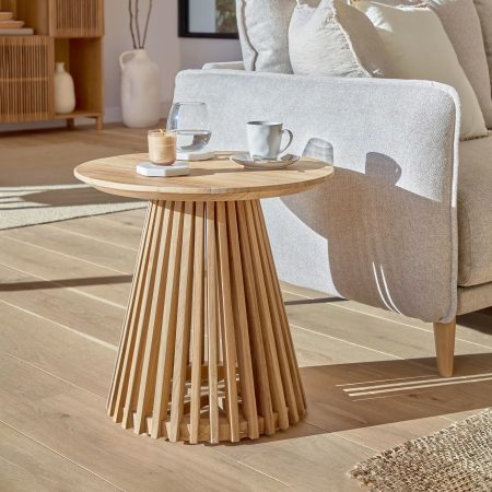 Kave Home Bijzettafel 'Jeanette' 50cm, kleur Teak