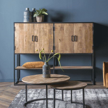 LivingFurn Dressoir 'Sturdy' kleur Naturel, 160cm