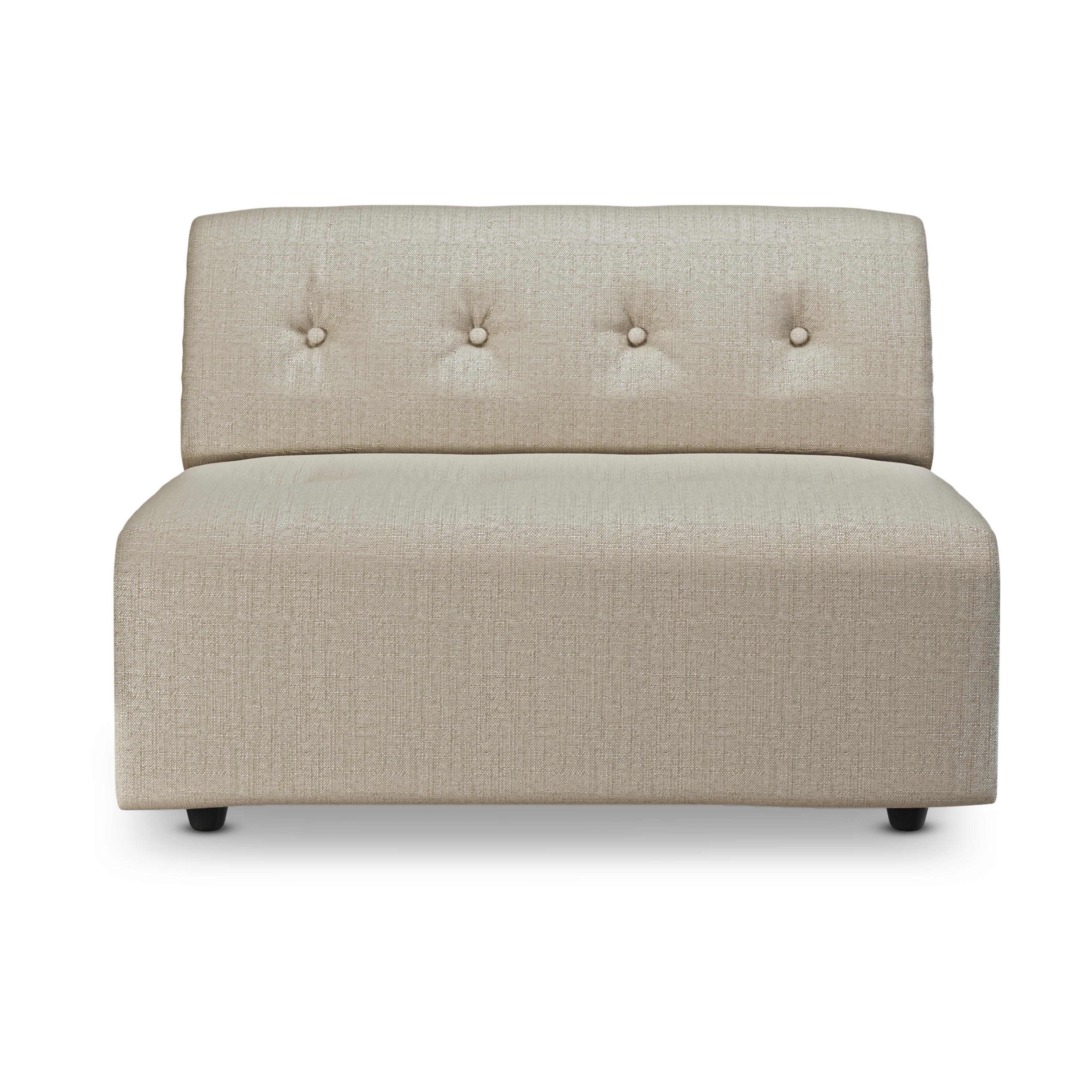 HKliving Vint bank middle 1,5-seat Pure Ivory
