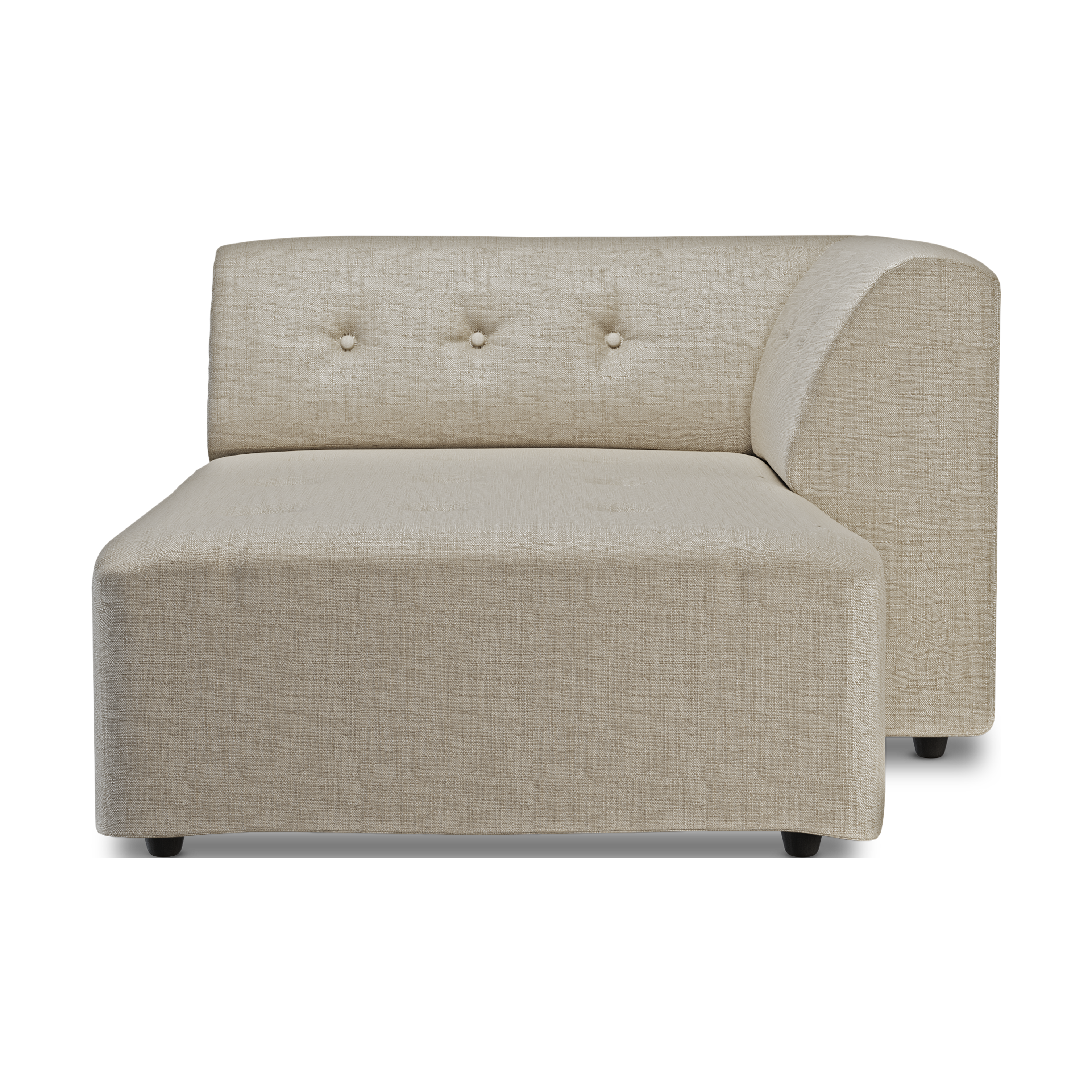 HKliving Vint bank right divan Pure Ivory