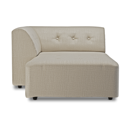 HKliving Vint bank left divan Pure Ivory