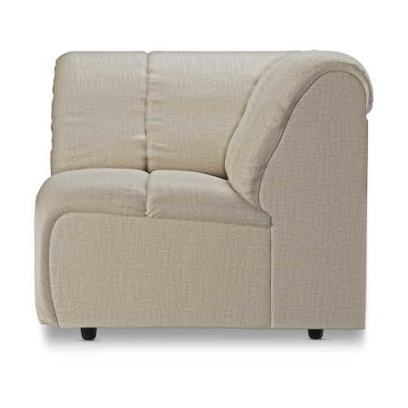 HKliving Wave bank corner Pure Ivory
