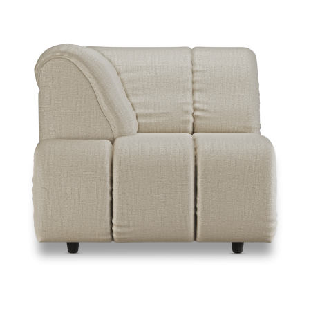 HKliving Wave bank left high arm Pure Ivory