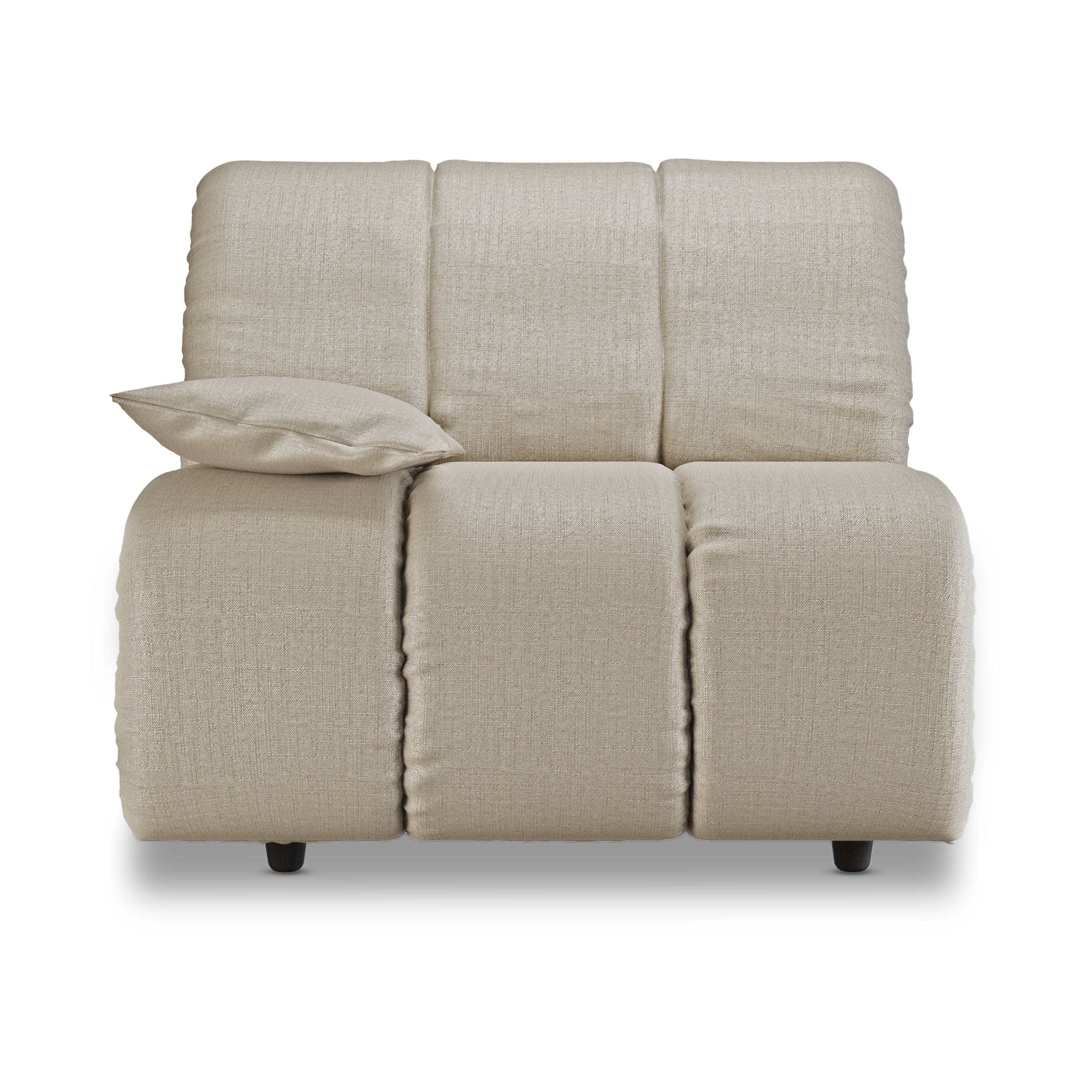 HKliving Wave bank left low arm Pure Ivory