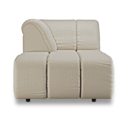 HKliving Wave bank left divan arm Pure Ivory