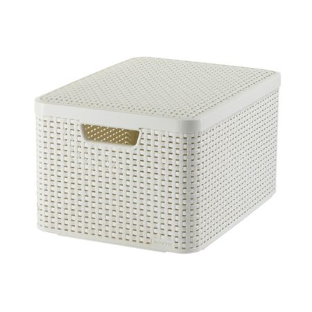 Curver Style Mandje 30L Deksel Vintage Wit