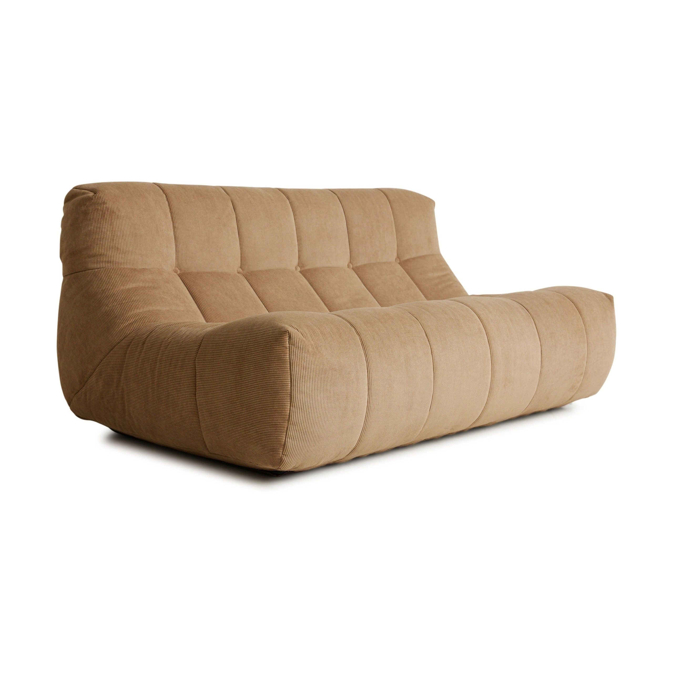 HKliving Lazy Lounge bank Rib Brown