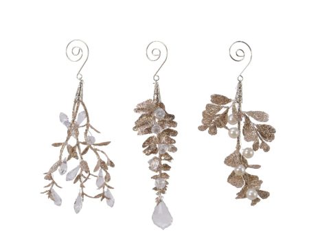 Decoris Kerst Blad Champagne