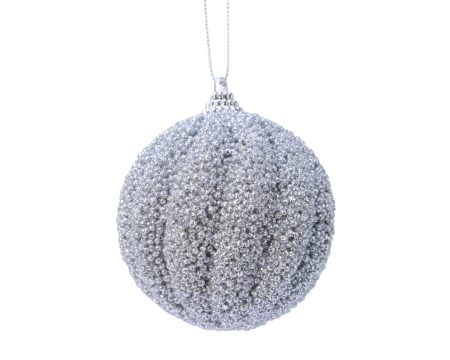 Decoris Kerstbal Foam 8Cm Zilver