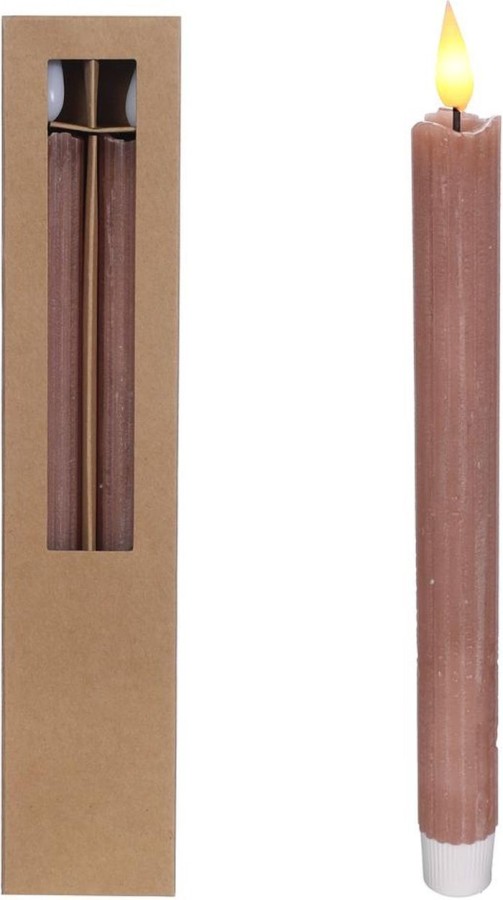 Duinner Pencil Kaars Led Mauve