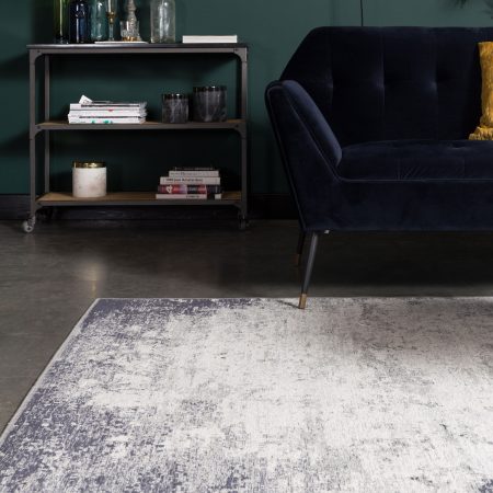Dutchbone Vloerkleed 'Caruso' 200 x 300cm, kleur Distressed Blue