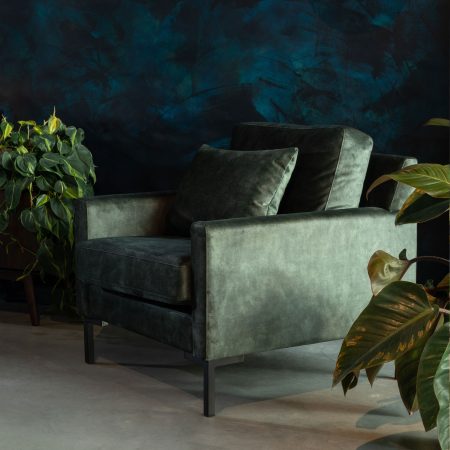 Dutchbone Fauteuil 'Houda', kleur Groen