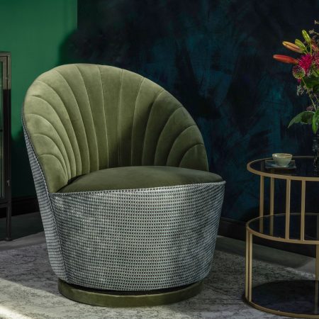 Dutchbone Fauteuil 'Madison', kleur Olive