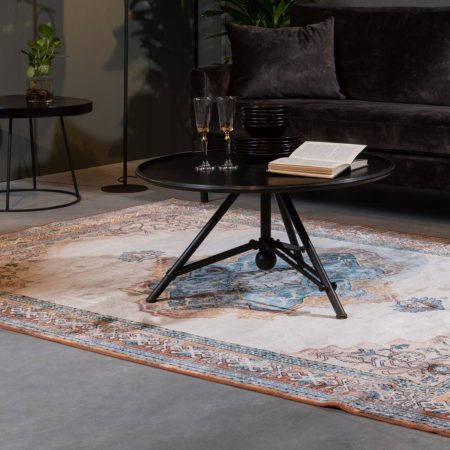 Dutchbone Vloerkleed 'Mahal' 200 x 300cm, kleur Blue/Brick